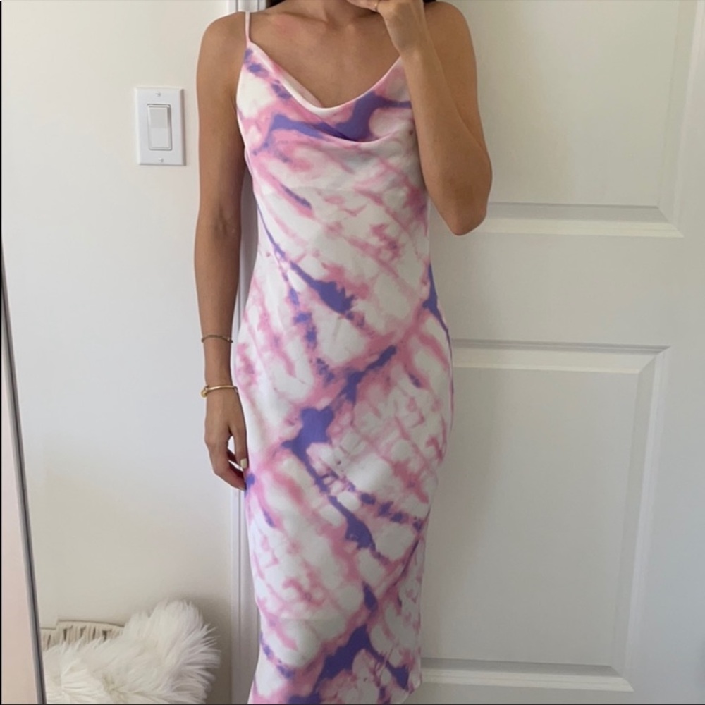 Pastel Tei Dye MIDI Dress XSmall - Picture 3 of 9